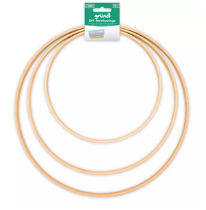 DIY Bambus-Ringe 100% Bambus (205 mm, 260 mm, 305 mm) 3 Stück