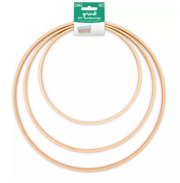 DIY Bambus-Ringe 100% Bambus (205 mm, 260 mm, 305 mm) 3 Stück