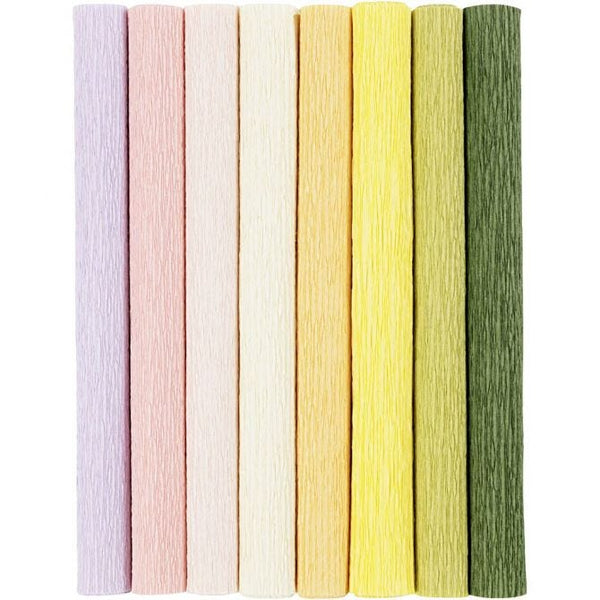 Krepppapier-Set Pastell 25x60 cm