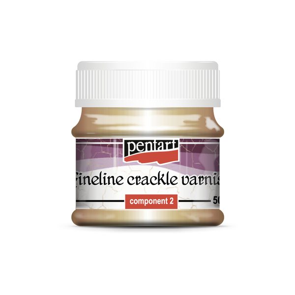 Pentart Fineline Crackle Varnish 2-Komponenten Krakelierlack-Set feine Linien