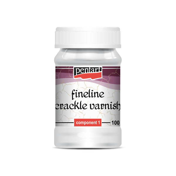 Pentart Fineline Crackle Varnish 2-Komponenten Krakelierlack-Set feine Linien