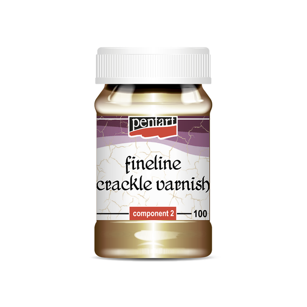Pentart Fineline Crackle Varnish 2-Komponenten Krakelierlack-Set feine Linien
