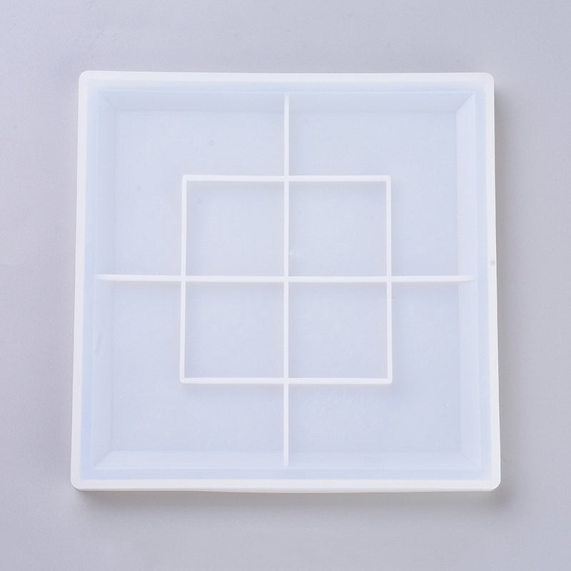 Silikon Gießform Untersetzer quadratisch, 20x20x1,5cm, Untersetzerform