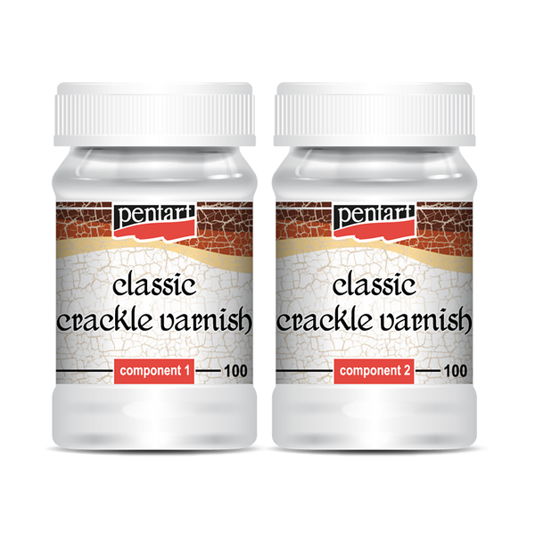 Pentart Classic Crackle Varnish 2-Komponenten Krakelierlack transparent