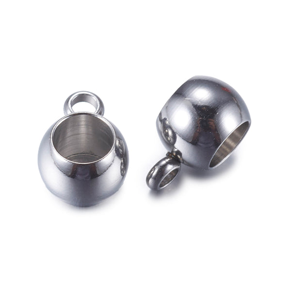 Tube Bails Bead 304 Edelstahl 9x6x5mm 1 Stück
