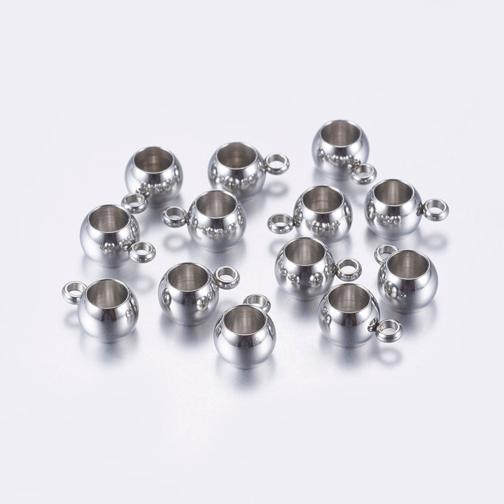 Tube Bails Bead 304 Edelstahl 9x6x5mm 1 Stück