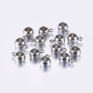 Tube Bails Bead 304 Edelstahl 9x6x5mm 1 Stück