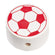 Schnulli Scheibenperle Fußball  20x10mm 4 Stück/Pkg 3 verschiedene Farben