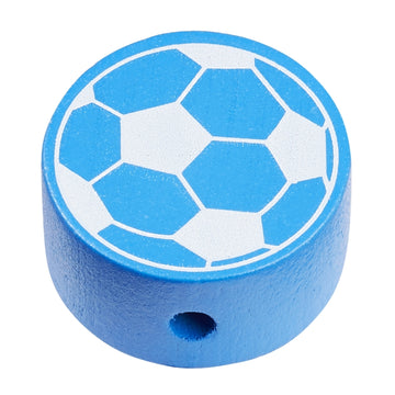 Schnulli Scheibenperle Fußball  20x10mm 4 Stück/Pkg 3 verschiedene Farben