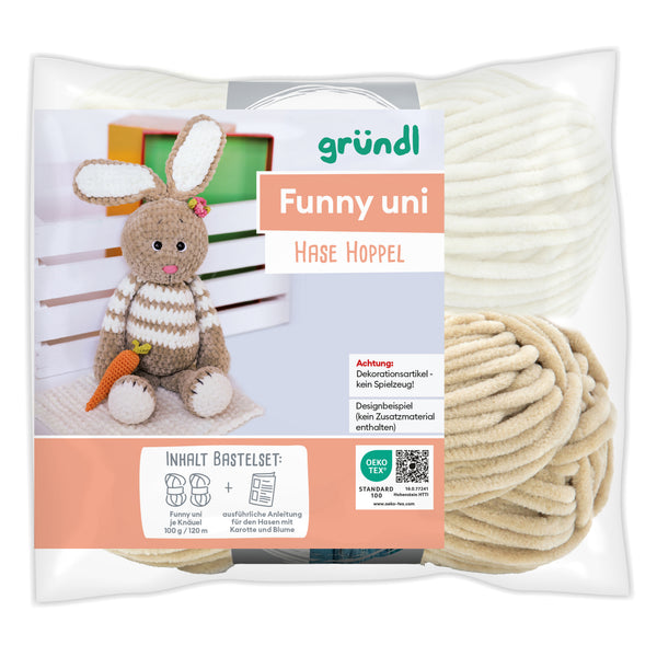 Gründl Häkel-Set Funny Uni Tiere