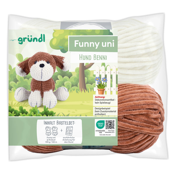 Gründl Häkel-Set Funny Uni Tiere