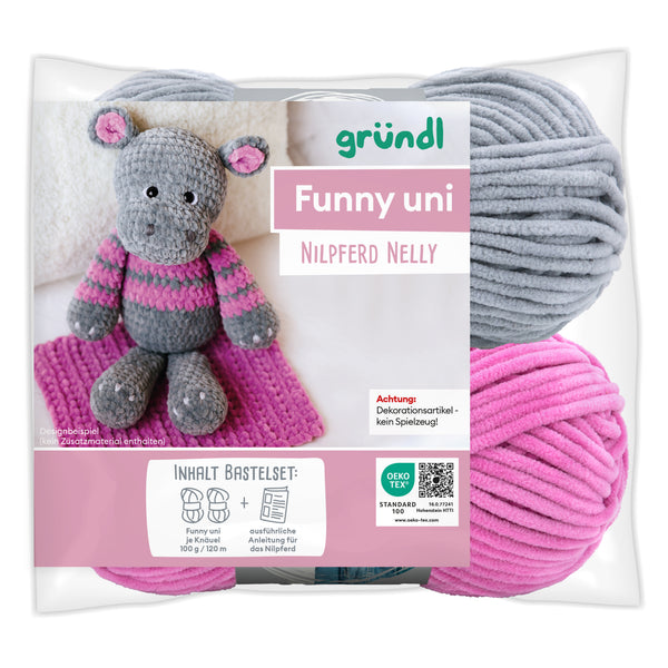 Gründl Häkel-Set Funny Uni Tiere