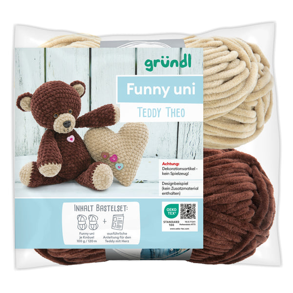 Gründl Häkel-Set Funny Uni Tiere