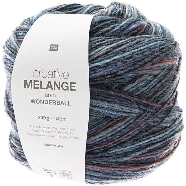 Rico Creative Melange Aran WONDERBALL Wolle 200g / 640m