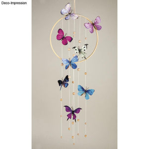 3D Textil Schmetterlinge ø 8,5cm 4 Stück / Packung