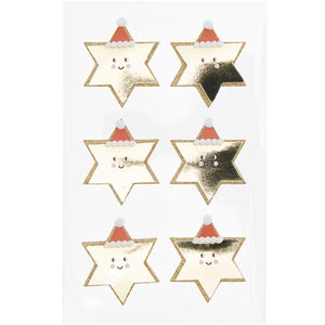 3D Sticker I love Christmas Sterne FSC MIX 6 Stück