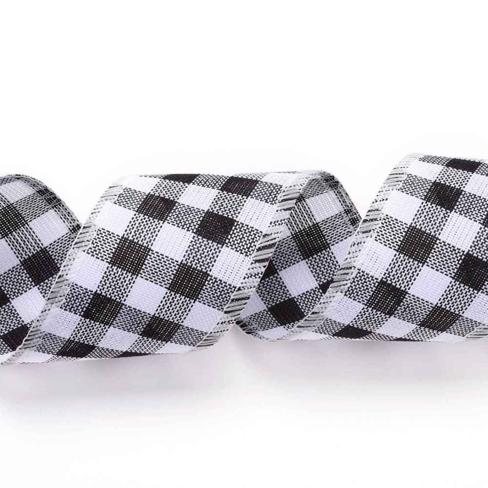 Karoband grob schwarz-weiß, 5m/Rolle, 60mm breit