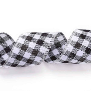Karoband grob schwarz-weiß, 5m/Rolle, 60mm breit