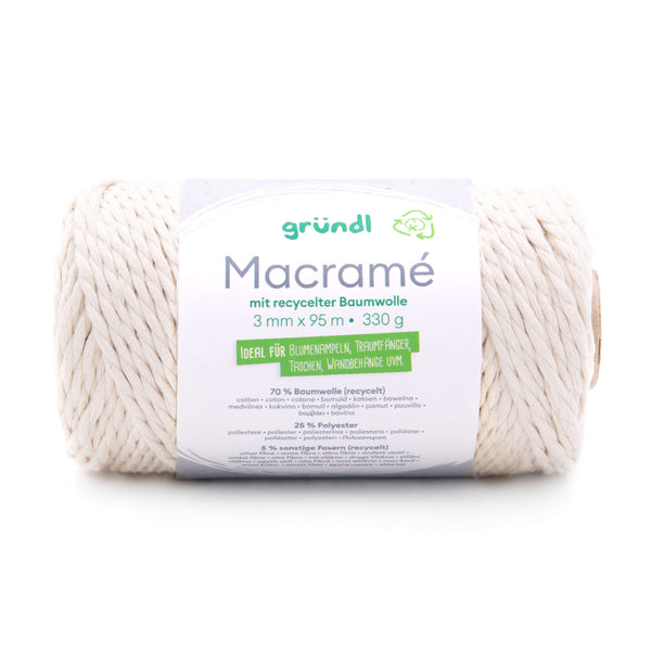 Gründl Macramé Garn 3mm 95m 330g