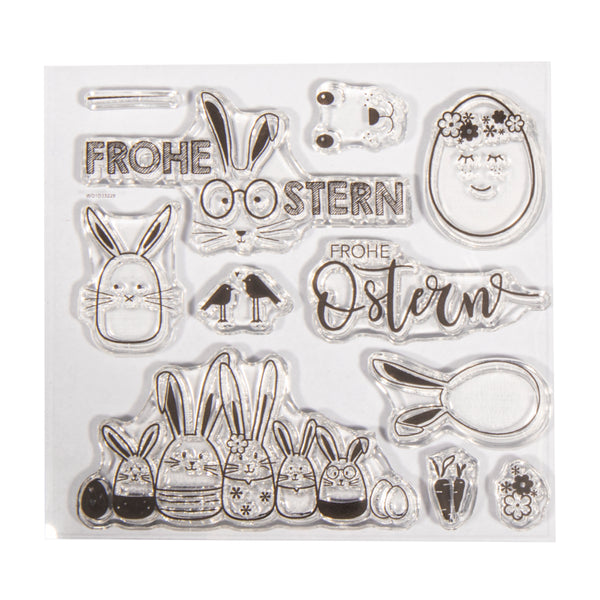 Frohe Ostern Stempelset 102,5x97mm 11 Motive