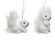 Deko Eichhörnchen beflockt 2er Set, 6cm