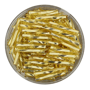 Stiftperle gedreht Glasstifte gold mit Silbereinzug 15mm 12gr/Dose