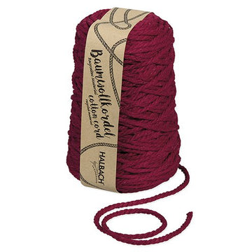 Baumwollkordel 5 mm waschbar bordeaux