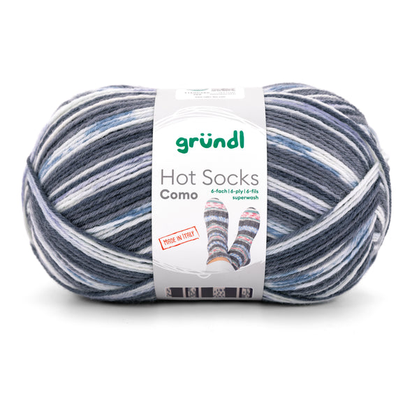 Gründl Hot Socks Como Sockenwolle 6-fach 75 % Schurwolle (superwash) 25 % Polyamid 150 g / 375 m