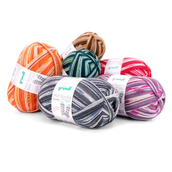 Gründl Hot Socks Como Sockenwolle 6-fach 75 % Schurwolle (superwash) 25 % Polyamid 150 g / 375 m