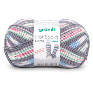 Gründl Hot Socks Como Sockenwolle 6-fach 75 % Schurwolle (superwash) 25 % Polyamid 150 g / 375 m