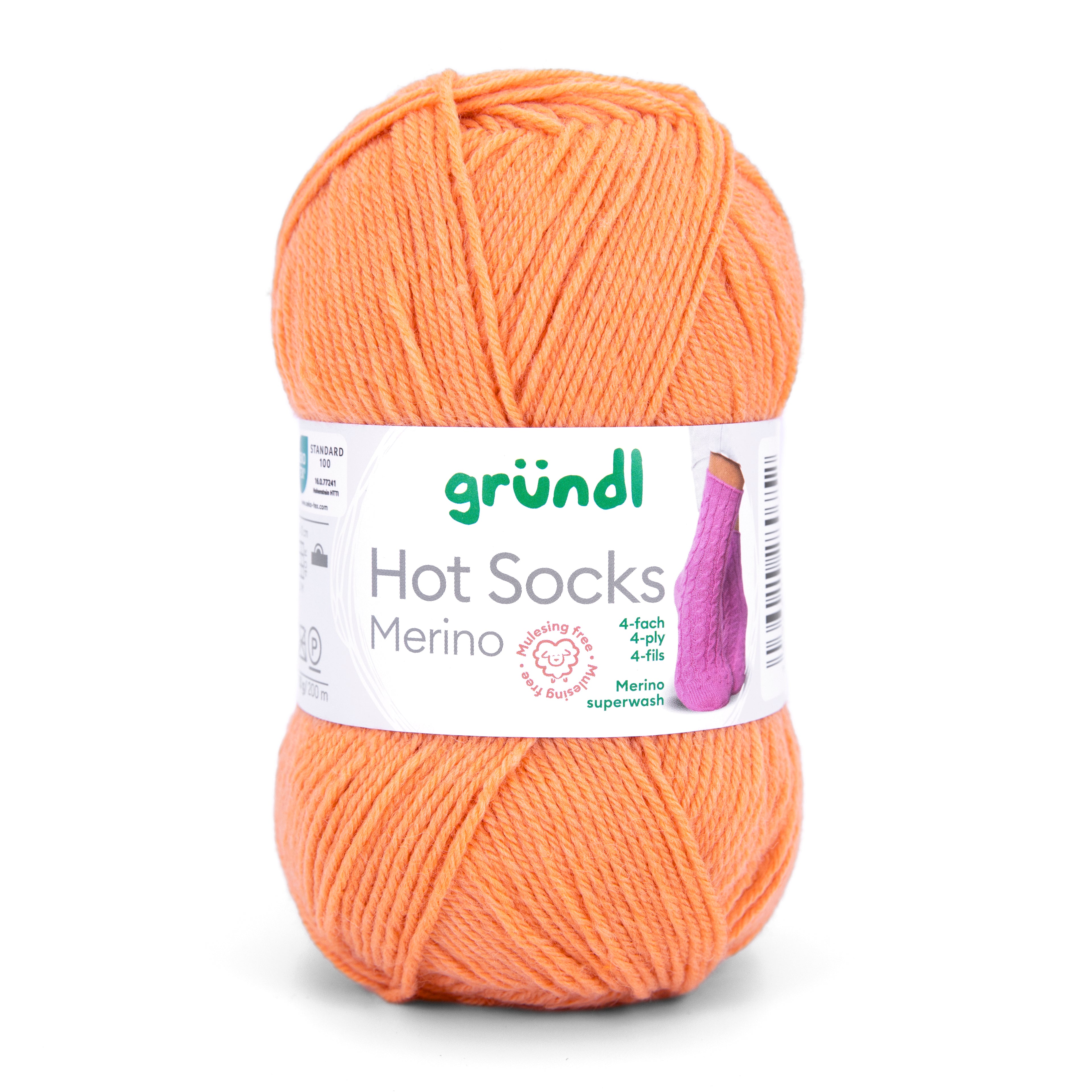 Gründl Hot Socks Merino Sockenwolle 75 % Schurwolle 25 % Polyamid 50 g / 200 m
