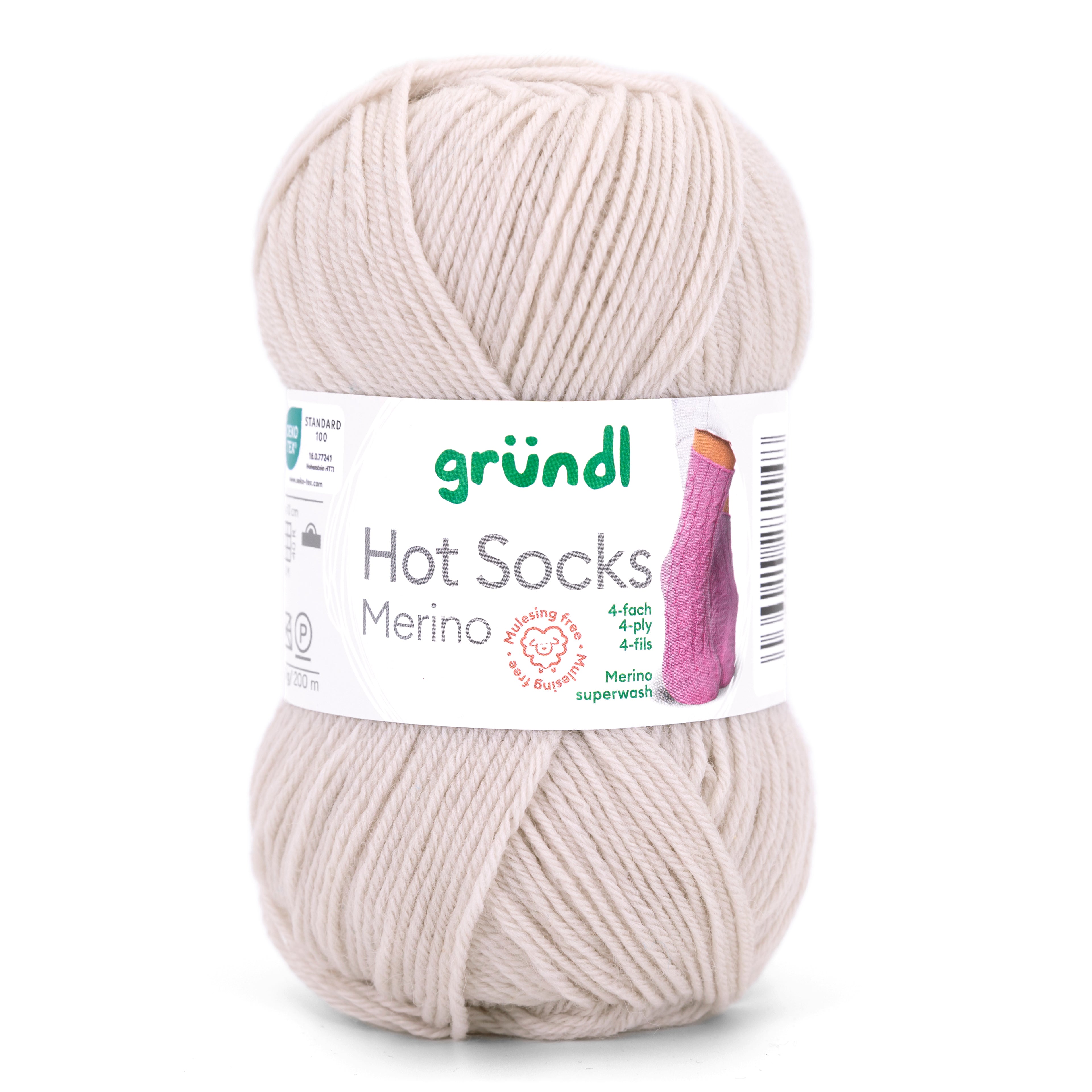 Gründl Hot Socks Merino Sockenwolle 75 % Schurwolle 25 % Polyamid 50 g / 200 m