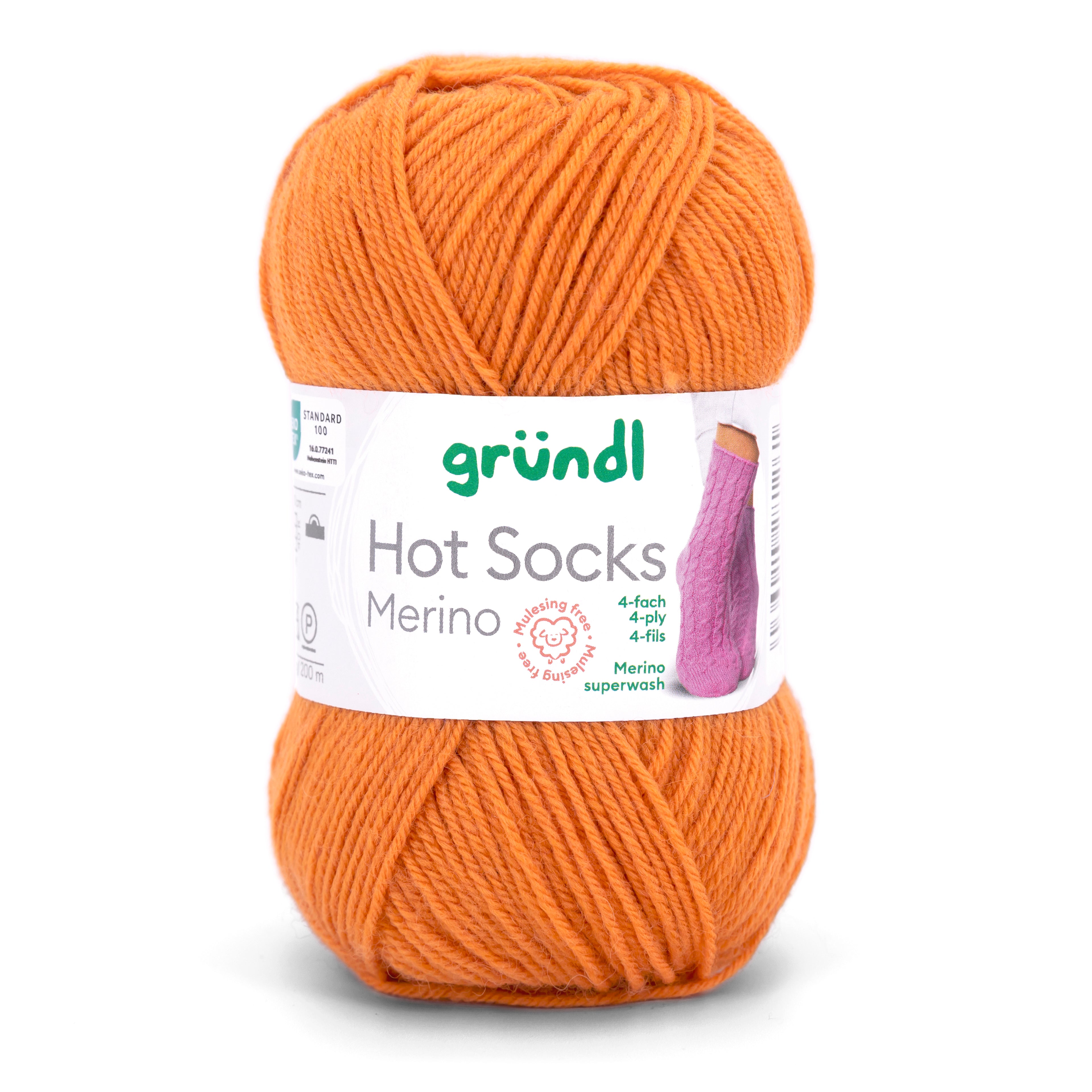 Gründl Hot Socks Merino Sockenwolle 75 % Schurwolle 25 % Polyamid 50 g / 200 m