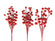Beerenzweig rot 15cm, 3 Bund/Btl.