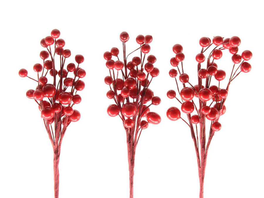 Beerenzweig rot 15cm, 3 Bund/Btl.