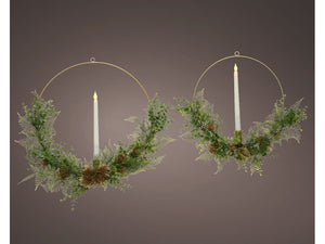 Dekoring dekoriert mit LED Stabkerze, Batterie