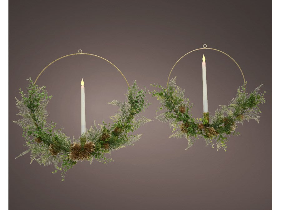 Dekoring dekoriert mit LED Stabkerze, Batterie