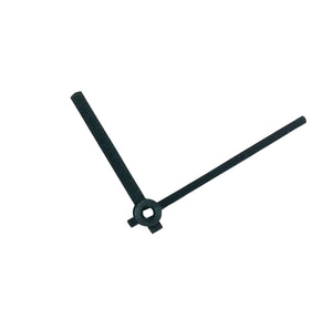 Uhrenzeiger Kunststoff für Halbrundachsen 51x67mm