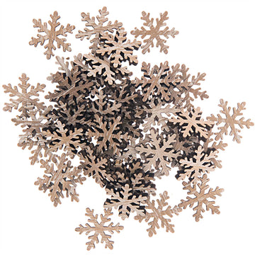 Deko-Streu Schneeflocke natur Holz 48 Stk. 20x23 mm