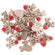 Deko-Streu Rentier natur Holz 24 Stk. 23x23 mm