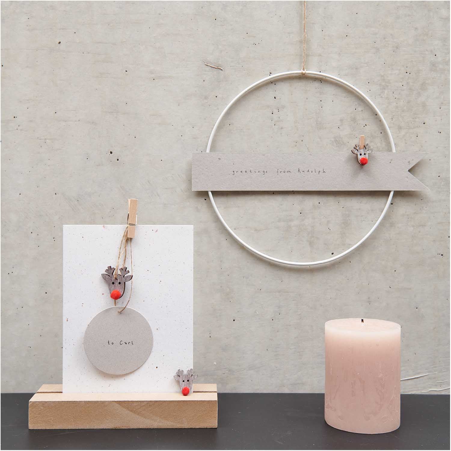 Deko-Streu Rentier Shabby Chic Holz 24 Stk. 23x23 mm