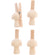 Deko-Clips Pilz natur Holz 4Stk. 23x30 mm