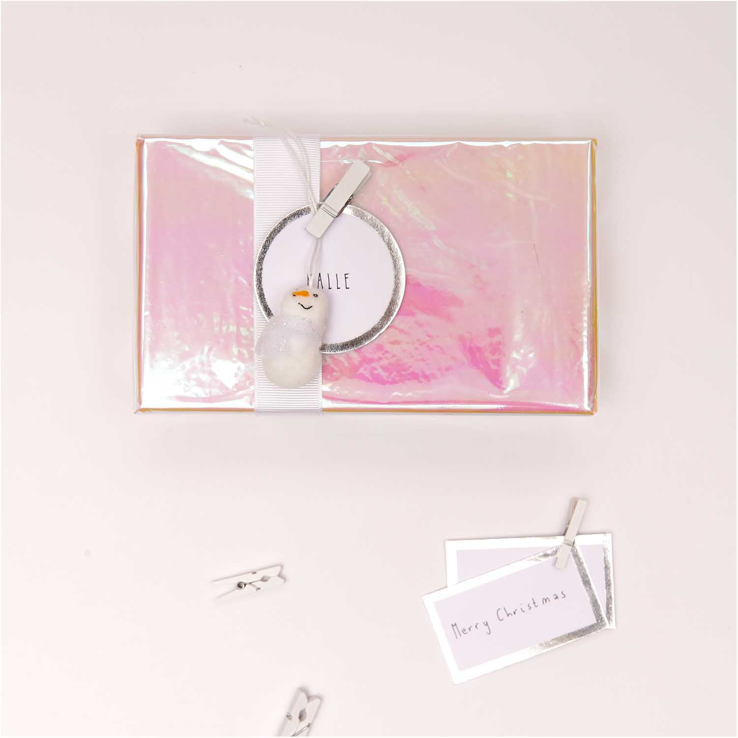 Deko-Hänger Schneemann Pompon 2 Stk. 40x33 mm