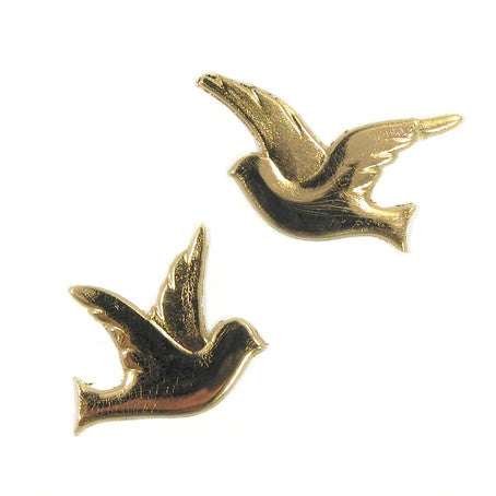 Wachsdekor Tauben-Paar rechts links 27x24/35x20mm 2 Stück