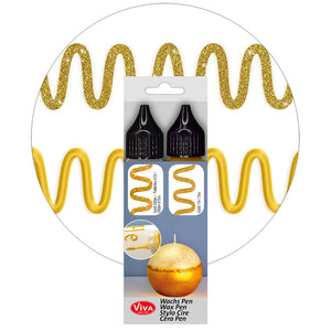 Wachs Pen Set Gold/Gold-Glitzer 2x28ml
