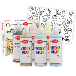 Fensterfarben-Set „Viva Decor Kids Nordic Friends“, 8-teilig