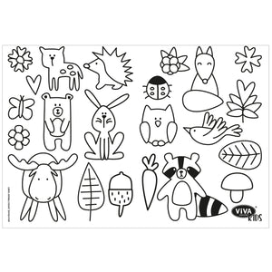 Fensterfarben-Set „Viva Decor Kids Nordic Friends“, 8-teilig
