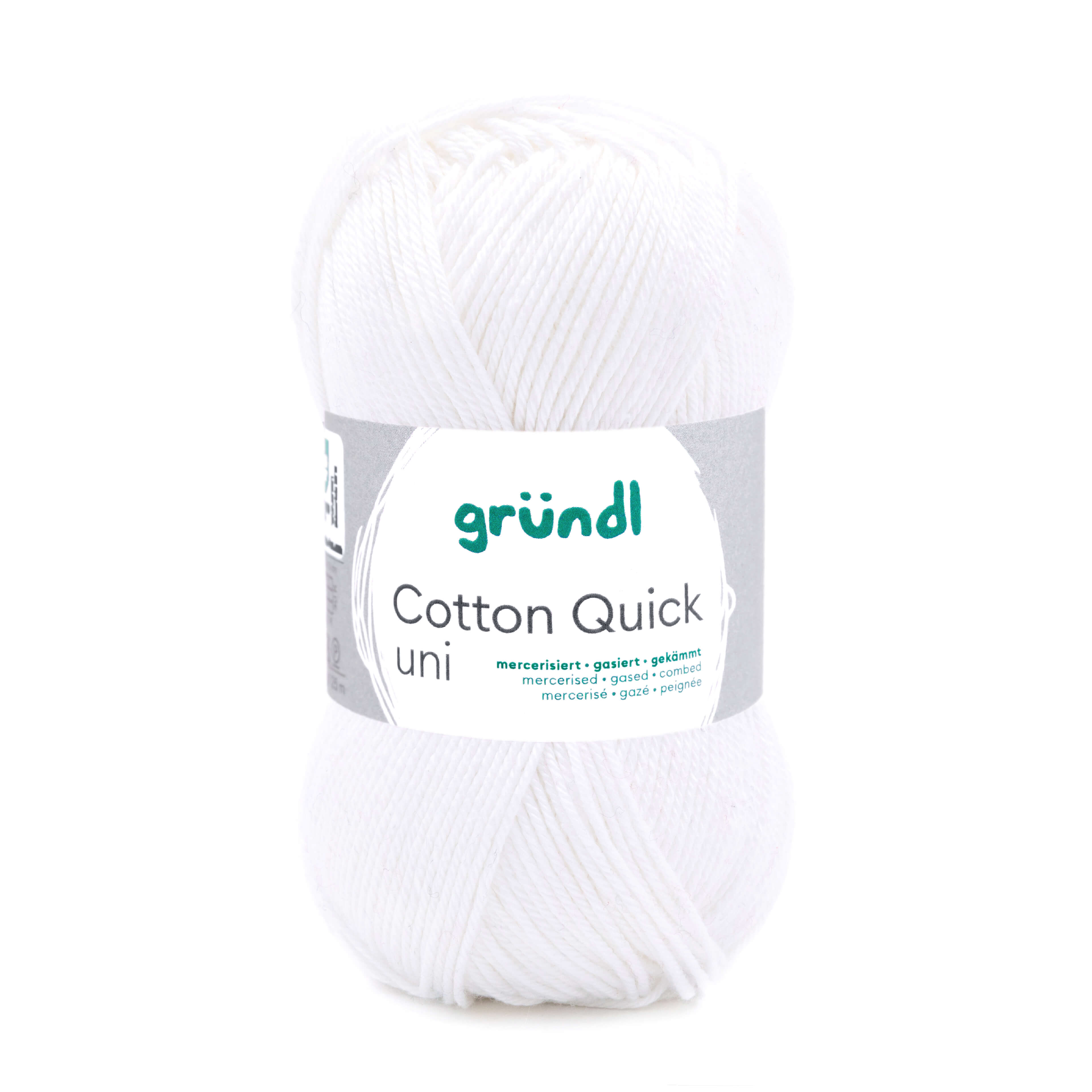 Cotton Quick Uni Baumwollgarn mercerisiert gasiert gekämmt 50g / 125m
