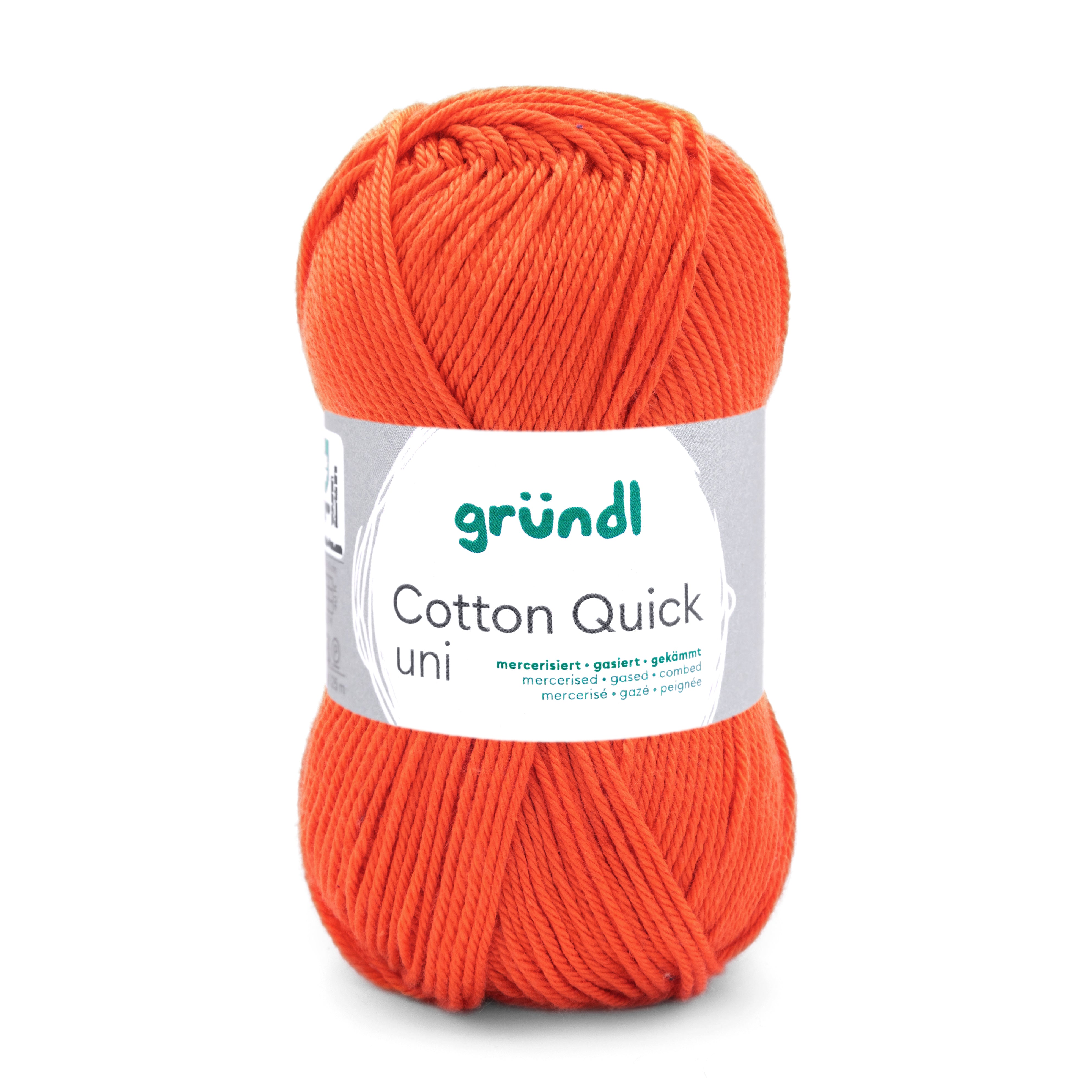 Cotton Quick Uni Baumwollgarn mercerisiert gasiert gekämmt 50g / 125m
