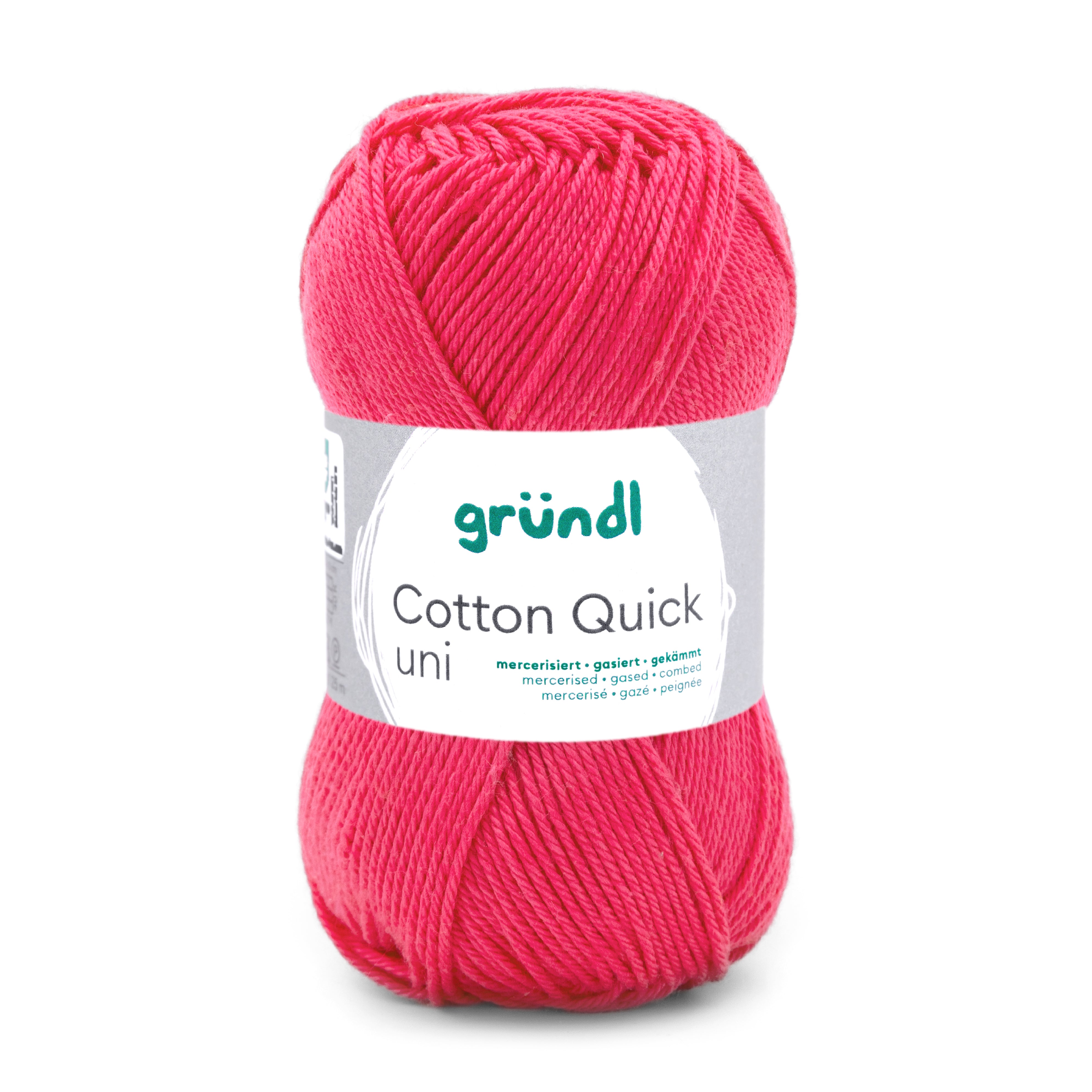 Cotton Quick Uni Baumwollgarn mercerisiert gasiert gekämmt 50g / 125m